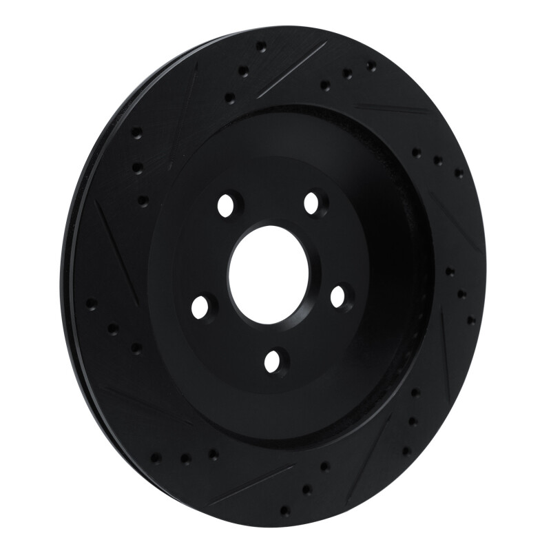 Ford Freestar Brake Rotor (1) - Rear Right - R1 Concepts - Drilled & Slotted - Black - `04-`07